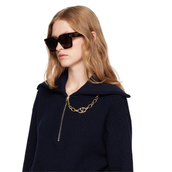 FENDI Brown Roma Sunglasses main image 6